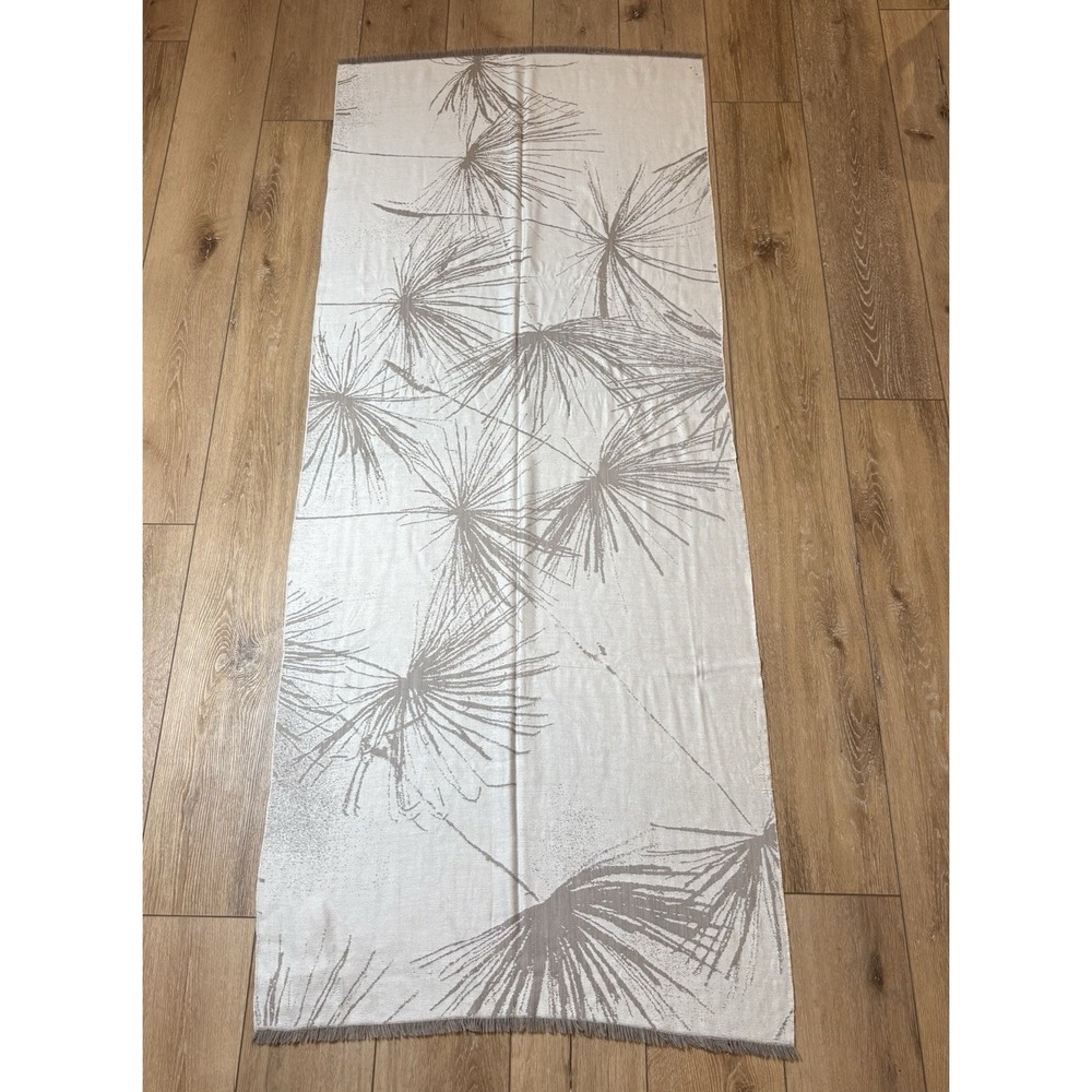 NWT Cecchi e Cecchi Wool Blend Scarf Botanical Pine Burst Shawl Wrap Italy